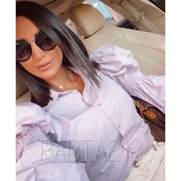 ZARA ELASTIC TRIM POPLIN SHIRT - Picture 5 of 15